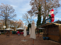 The historic center of Abensberg, Bavaria, Germany, on December 5, 2024, becomes a festive destination during the Christmas season. The trad...