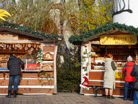 The historic center of Abensberg, Bavaria, Germany, on December 5, 2024, becomes a festive destination during the Christmas season. The trad...