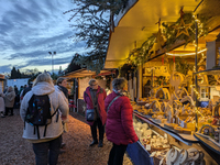 The historic center of Abensberg, Bavaria, Germany, on December 5, 2024, becomes a festive destination during the Christmas season. The trad...