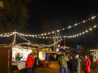 The historic center of Abensberg, Bavaria, Germany, on December 5, 2024, becomes a festive destination during the Christmas season. The trad...