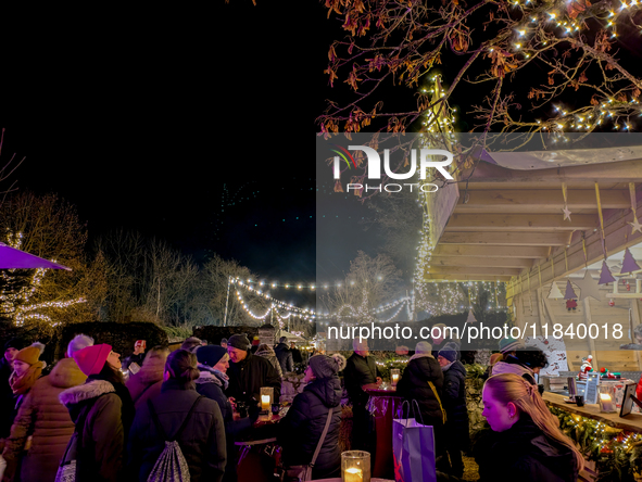 The historic center of Abensberg, Bavaria, Germany, on December 5, 2024, becomes a festive destination during the Christmas season. The trad...