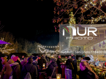 The historic center of Abensberg, Bavaria, Germany, on December 5, 2024, becomes a festive destination during the Christmas season. The trad...