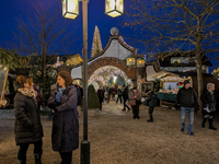 The historic center of Abensberg, Bavaria, Germany, on December 5, 2024, becomes a festive destination during the Christmas season. The trad...