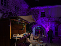 The historic center of Abensberg, Bavaria, Germany, on December 5, 2024, becomes a festive destination during the Christmas season. The trad...