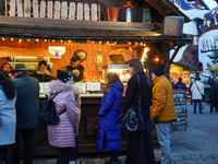 The historic center of Abensberg, Bavaria, Germany, on December 5, 2024, becomes a festive destination during the Christmas season. The trad...