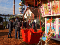 The historic center of Abensberg, Bavaria, Germany, on December 5, 2024, becomes a festive destination during the Christmas season. The trad...