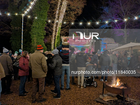 The historic center of Abensberg, Bavaria, Germany, on December 5, 2024, becomes a festive destination during the Christmas season. The trad...