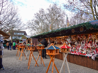 The historic center of Abensberg, Bavaria, Germany, on December 5, 2024, becomes a festive destination during the Christmas season. The trad...