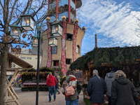 The historic center of Abensberg, Bavaria, Germany, on December 5, 2024, becomes a festive destination during the Christmas season. The trad...