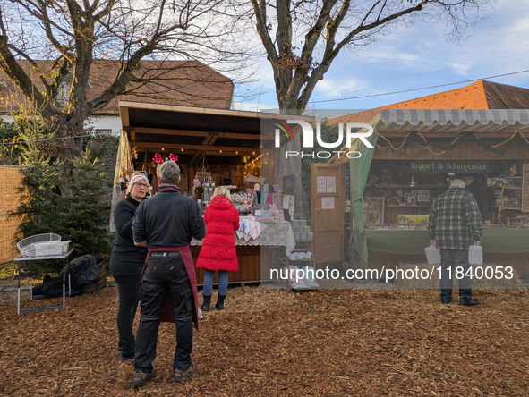 The historic center of Abensberg, Bavaria, Germany, on December 5, 2024, becomes a festive destination during the Christmas season. The trad...