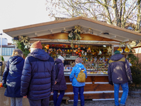 The historic center of Abensberg, Bavaria, Germany, on December 5, 2024, becomes a festive destination during the Christmas season. The trad...