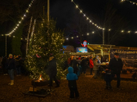 The historic center of Abensberg, Bavaria, Germany, on December 5, 2024, becomes a festive destination during the Christmas season. The trad...