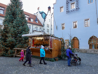 The historic center of Abensberg, Bavaria, Germany, on December 5, 2024, becomes a festive destination during the Christmas season. The trad...