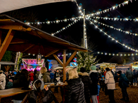 The historic center of Abensberg, Bavaria, Germany, on December 5, 2024, becomes a festive destination during the Christmas season. The trad...