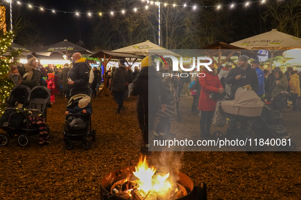 The historic center of Abensberg, Bavaria, Germany, on December 5, 2024, becomes a festive destination during the Christmas season. The trad...