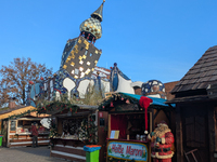 The Christmas Market at KunstHaus Abensberg, Arthouse Abensberg, in the historic center of Abensberg, Bavaria, Germany, on December 5, 2024,...