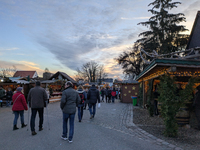 The historic center of Abensberg, Bavaria, Germany, on December 5, 2024, becomes a festive destination during the Christmas season. The trad...