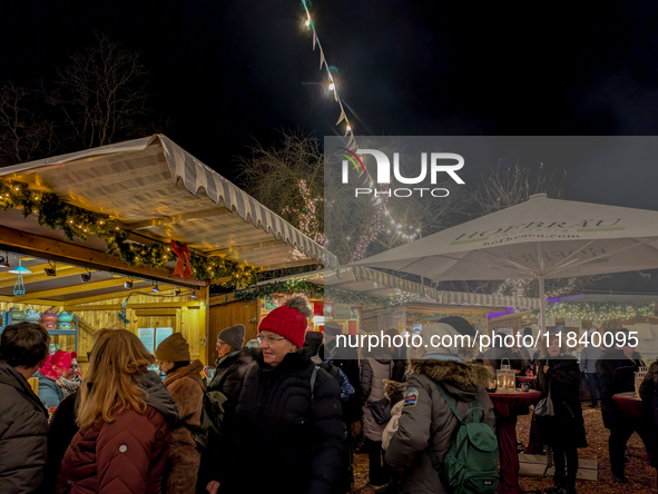 The historic center of Abensberg, Bavaria, Germany, on December 5, 2024, becomes a festive destination during the Christmas season. The trad...