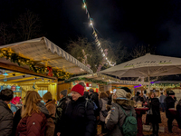 The historic center of Abensberg, Bavaria, Germany, on December 5, 2024, becomes a festive destination during the Christmas season. The trad...