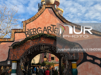 The historic center of Abensberg, Bavaria, Germany, on December 5, 2024, becomes a festive destination during the Christmas season. The trad...