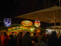 The historic center of Abensberg, Bavaria, Germany, on December 5, 2024, becomes a festive destination during the Christmas season. The trad...