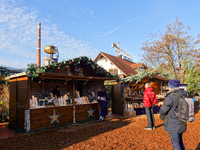 The historic center of Abensberg, Bavaria, Germany, on December 5, 2024, becomes a festive destination during the Christmas season. The trad...