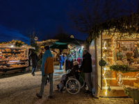 The historic center of Abensberg, Bavaria, Germany, on December 5, 2024, becomes a festive destination during the Christmas season. The trad...