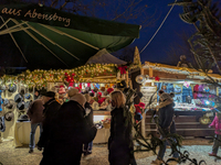 The historic center of Abensberg, Bavaria, Germany, on December 5, 2024, becomes a festive destination during the Christmas season. The trad...