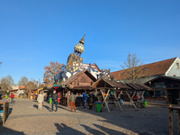 The Christmas Market at KunstHaus Abensberg, Arthouse Abensberg, in the historic center of Abensberg, Bavaria, Germany, on December 5, 2024,...