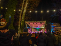 The historic center of Abensberg, Bavaria, Germany, on December 5, 2024, becomes a festive destination during the Christmas season. The trad...