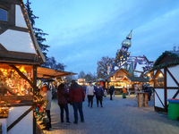 The Christmas Market at KunstHaus Abensberg, Arthouse Abensberg, in the historic center of Abensberg, Bavaria, Germany, on December 5, 2024,...