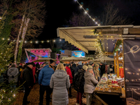 The historic center of Abensberg, Bavaria, Germany, on December 5, 2024, becomes a festive destination during the Christmas season. The trad...