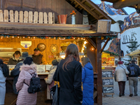 The historic center of Abensberg, Bavaria, Germany, on December 5, 2024, becomes a festive destination during the Christmas season. The trad...