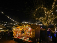 The historic center of Abensberg, Bavaria, Germany, on December 5, 2024, becomes a festive destination during the Christmas season. The trad...