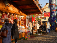 The historic center of Abensberg, Bavaria, Germany, on December 5, 2024, becomes a festive destination during the Christmas season. The trad...