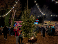 The historic center of Abensberg, Bavaria, Germany, on December 5, 2024, becomes a festive destination during the Christmas season. The trad...