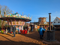 The historic center of Abensberg, Bavaria, Germany, on December 5, 2024, becomes a festive destination during the Christmas season. The trad...