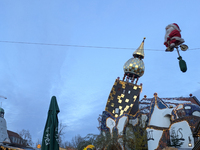 The Christmas Market at KunstHaus Abensberg, Arthouse Abensberg, in the historic center of Abensberg, Bavaria, Germany, on December 5, 2024,...