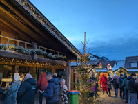 The historic center of Abensberg, Bavaria, Germany, on December 5, 2024, becomes a festive destination during the Christmas season. The trad...