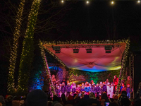 The historic center of Abensberg, Bavaria, Germany, on December 5, 2024, becomes a festive destination during the Christmas season. The trad...