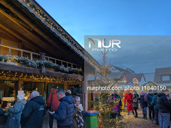 The historic center of Abensberg, Bavaria, Germany, on December 5, 2024, becomes a festive destination during the Christmas season. The trad...