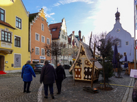 The historic center of Abensberg, Bavaria, Germany, on December 5, 2024, becomes a festive destination during the Christmas season. The trad...