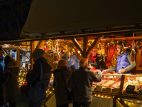 The historic center of Abensberg, Bavaria, Germany, on December 5, 2024, becomes a festive destination during the Christmas season. The trad...