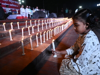 Members Of A Social Organization Are Holding A Candlelight Vigil In Memory Of Relatives Lost In The Liberation War 1971 And Those Killed In...