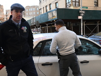 The NYPD investigates the scene of a 38-year-old woman who is killed and a 46-year-old man who is wounded in a stabbing in the Mount Eden se...