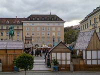 Visitors experience the festive atmosphere of the Medieval Christmas Market in Munich, Bavaria, Germany, on December 6, 2024. The market, lo...