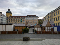 Visitors experience the festive atmosphere of the Medieval Christmas Market in Munich, Bavaria, Germany, on December 6, 2024. The market, lo...