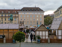 Visitors experience the festive atmosphere of the Medieval Christmas Market in Munich, Bavaria, Germany, on December 6, 2024. The market, lo...