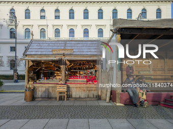 Visitors experience the festive atmosphere of the Medieval Christmas Market in Munich, Bavaria, Germany, on December 6, 2024. The market, lo...