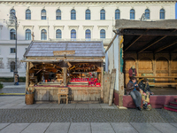 Visitors experience the festive atmosphere of the Medieval Christmas Market in Munich, Bavaria, Germany, on December 6, 2024. The market, lo...